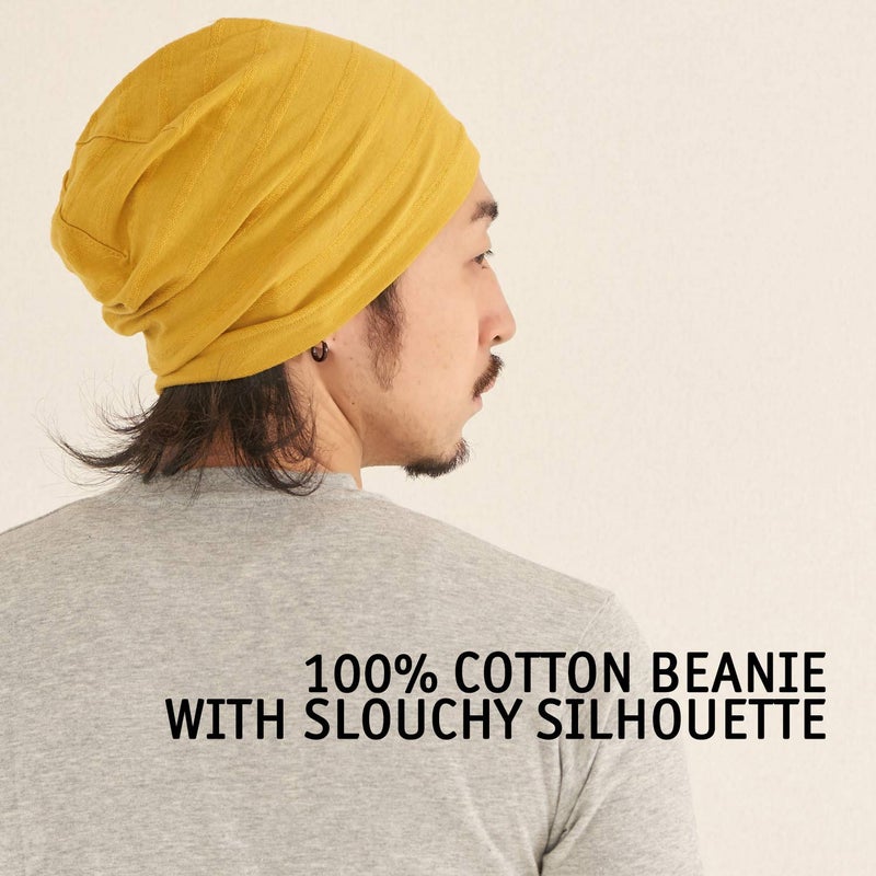 CHARM Womens Light Weight Summer Beanie - Mens Slouchy Beanie Hat Stretchy Slouch Knit Cap 100% Cotton Chemo Hat Black M - Image 5